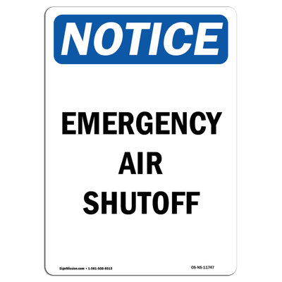 Emergency Air Shutoff Sign