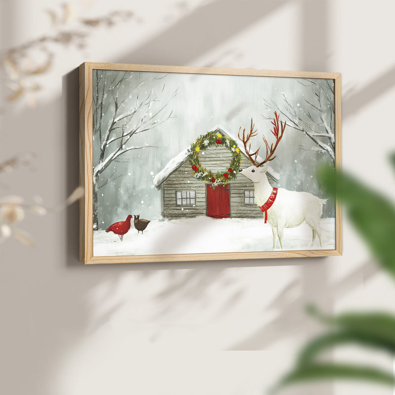 Chirstmas Art-CDLVII - Reproduction encadrée - Restickable, Naturel, H 22 po x l 28 po