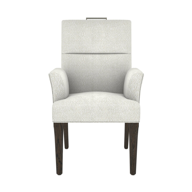Thom Filicia Home Fabric Tight Back Arm Chair, Kenworth Pearl, Havana