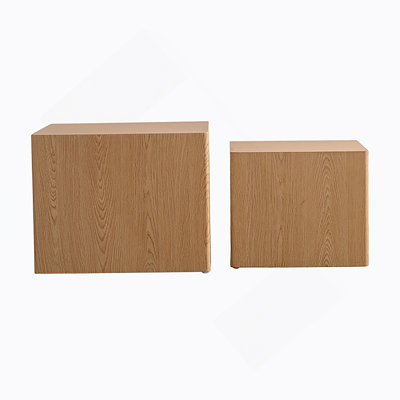 Ensemble de 2 tables basses en MDF imitation bois imitation grain de bois