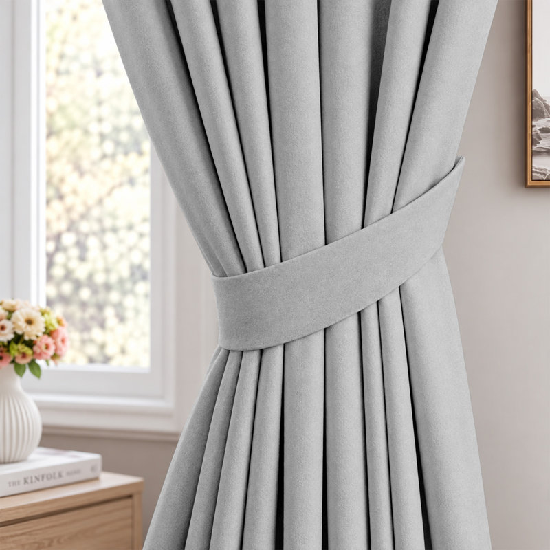 Cariya Small Window Eyelet Blackout Thermal Curtains  – Light Blocking & Energy Efficient, 228cm Width x 228cm Drop