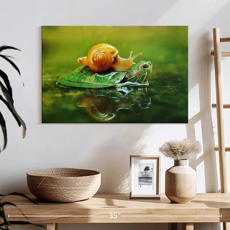 Brampt Snail On Turtle, 16" H x 24" W