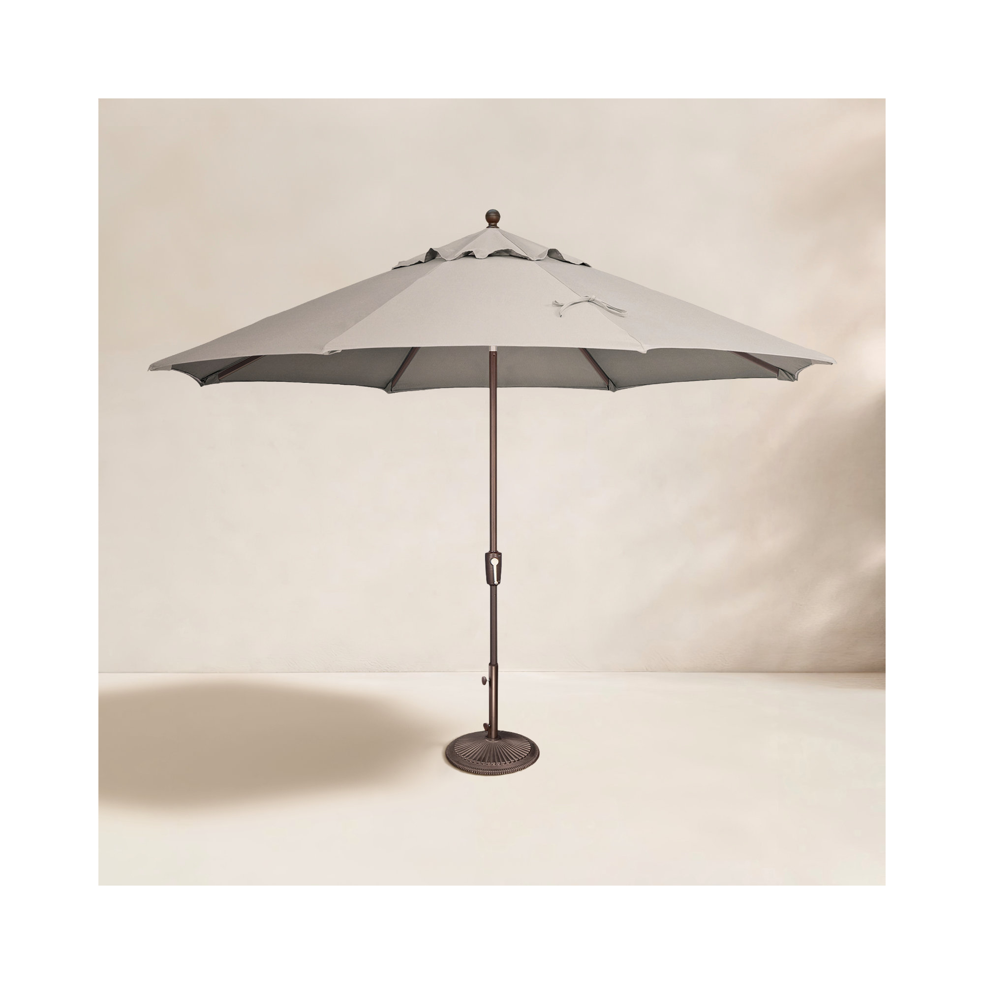 132'' Sunbrella® Outdoor Umbrella, Canvas Flax Sunbrella® Canvas, Bronze