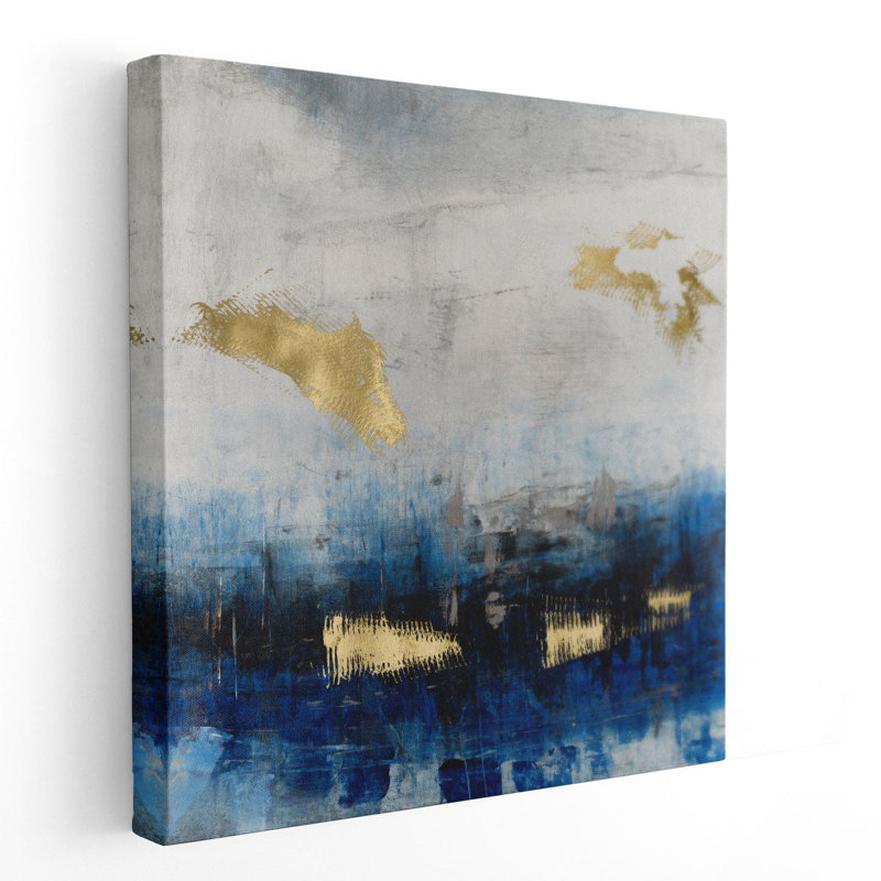 Electric Blue I - Canvas Print Wall Art, 12" H x 12" W