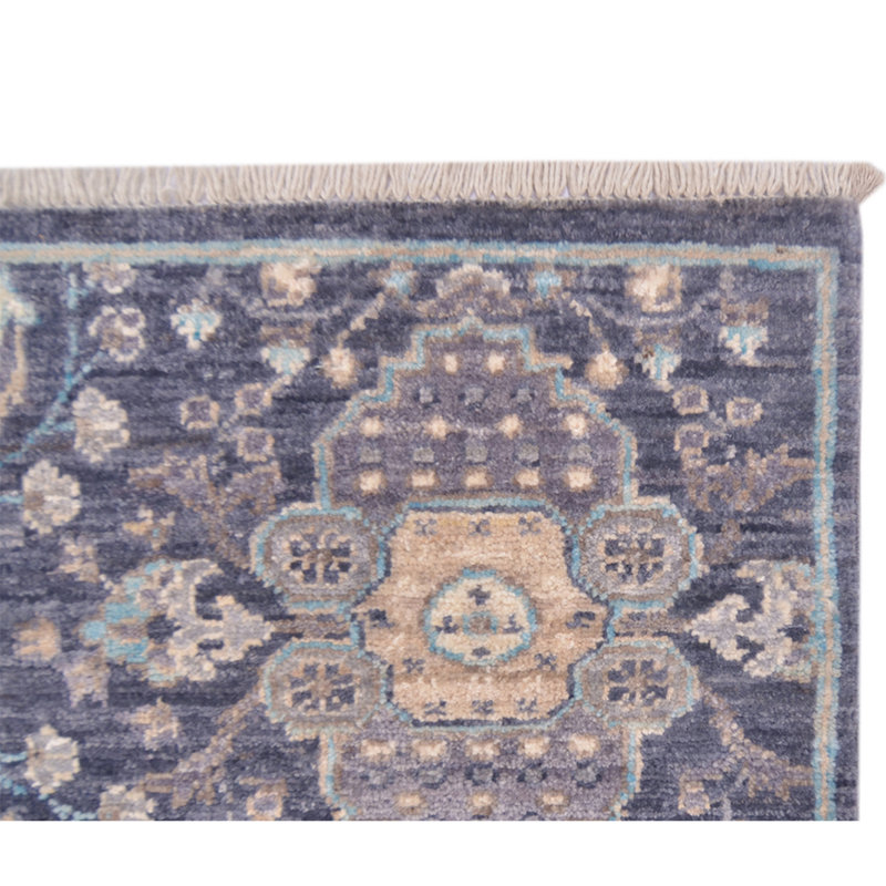 Tapis de couloir gris foncé / bleu marine / mauve de haute qualité Ziegler 3000