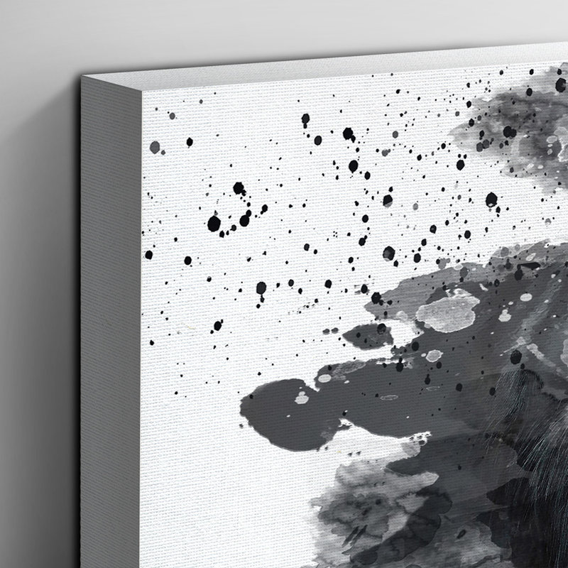 Border Collie Dog - Single Picture Frame Rectangle Print on Canvas, Wrapped Canvas, 50cm H x 76cm W