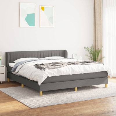 Box Spring Bed with Mattress Fabric