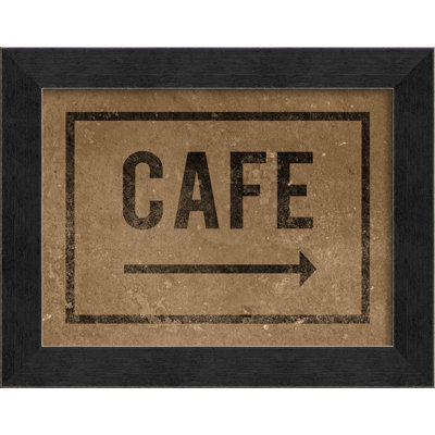 "café" , art textuel encadré
