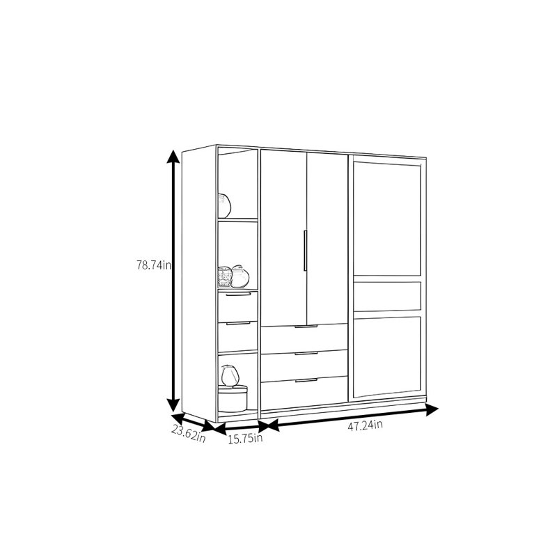 Loken, H 78,74 po x l 62,99 po x P 23,62 po