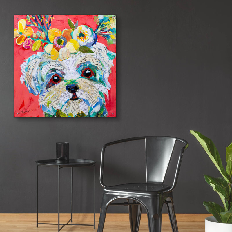 «Floral Hot Dog» par St. Hilaire Elizabeth, H 36 po x l 36 po x P 0,2 po