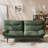 75”Convertible Futon Sofa Bed with Adjustable Backrest and 5-Level Armrests, Corduroy Futon Couch ,Sleeper Sofa Loveseat for Small Spaces, Apartment or Office,Green-108486679-100150248