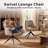 Fabric Dining Chair Set Of 2 Modern Soft Cushioned Rotating Dining Chairs, Comfortable Backrest Armchair, Kitchen/Living Room/Home Office Wheelchair,Gray-1158672378