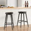 Tabourets de bar en bois durable avec siège de selle, chaises de cuisine rustiques modernes