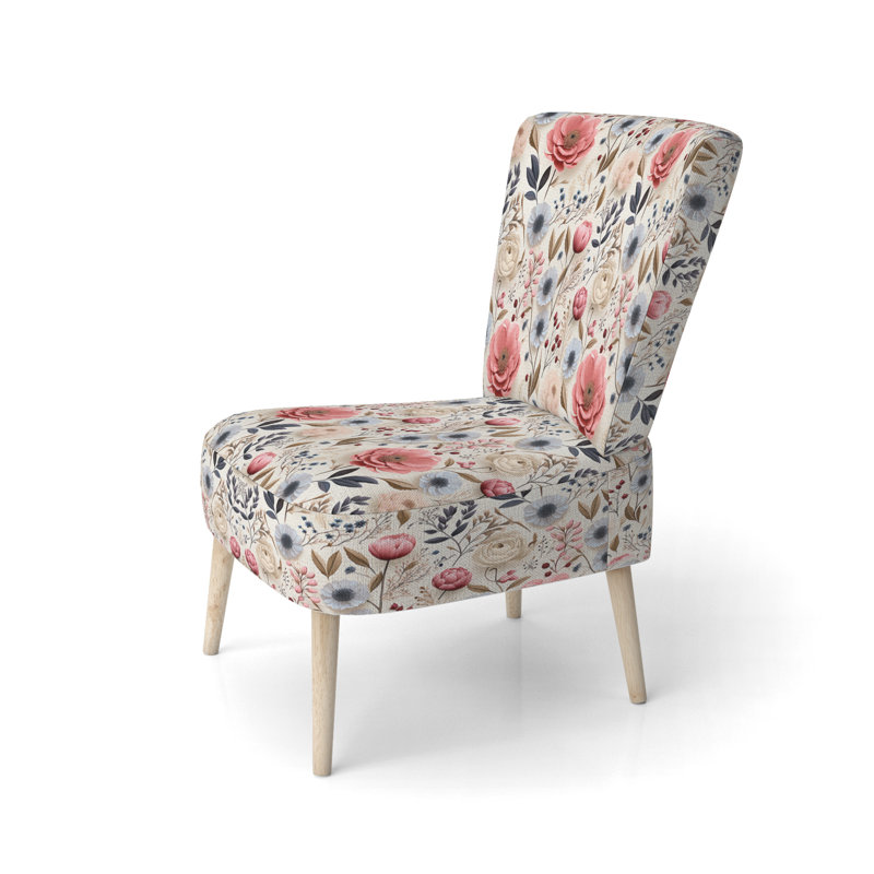 Chaise d'appoint rembourrée Ethereal Botanicals Ranunculus