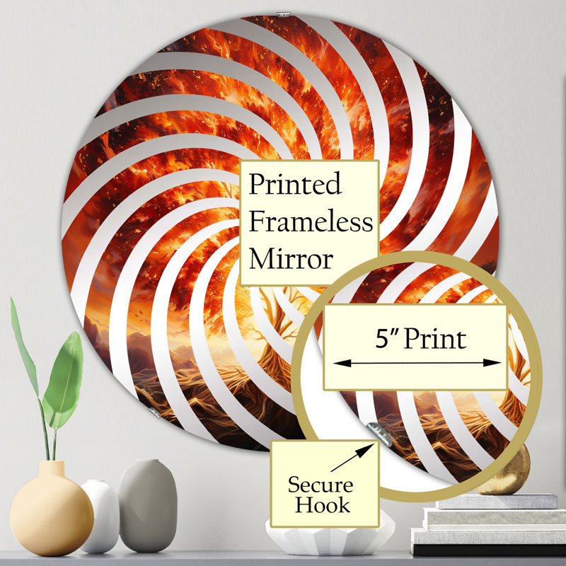 Moïse brûlant, paysage chrétien I - miroir décoratif Vortex MIR108357 C, 23,6 po x 23,6 po