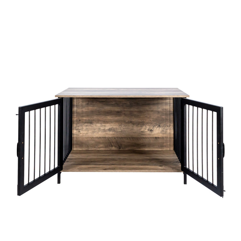 Spacieux chenil d'intérieur en bois pour chien - Cage fonctionnelle pour grands / moyens chiens