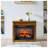 TV Media Entertainment Center with Electric Fireplace, Portable and Realistic Flame Effect for Versatile Home Use