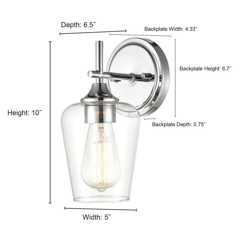 Lizeth Dimmable Bath Sconce, Brushed Nickel