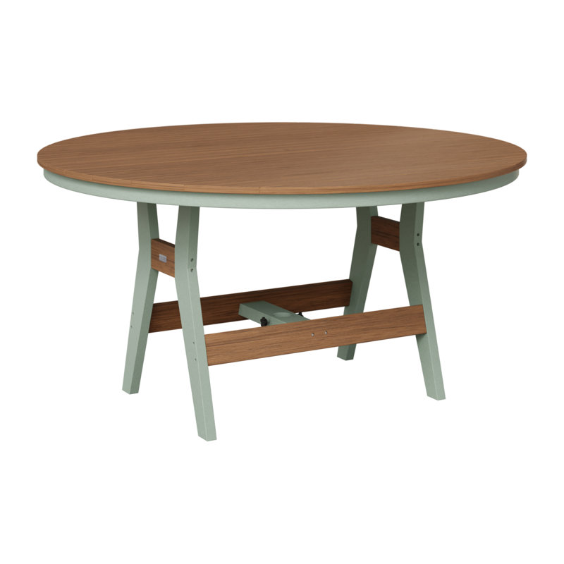 Berlin Gardens Harbor 60″ Round Counter Height Table, Antique Mahogany, 38.87" H x 60" W x 60" D, Seafoam
