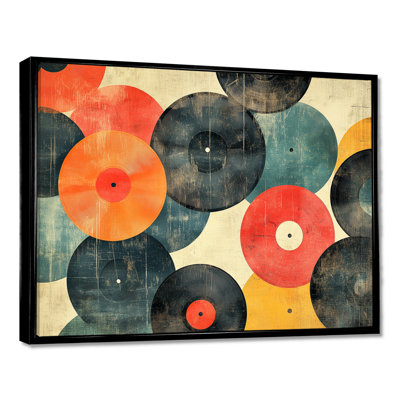 Toile de musique Mid-Century, vinyle rétro, Dejahnae