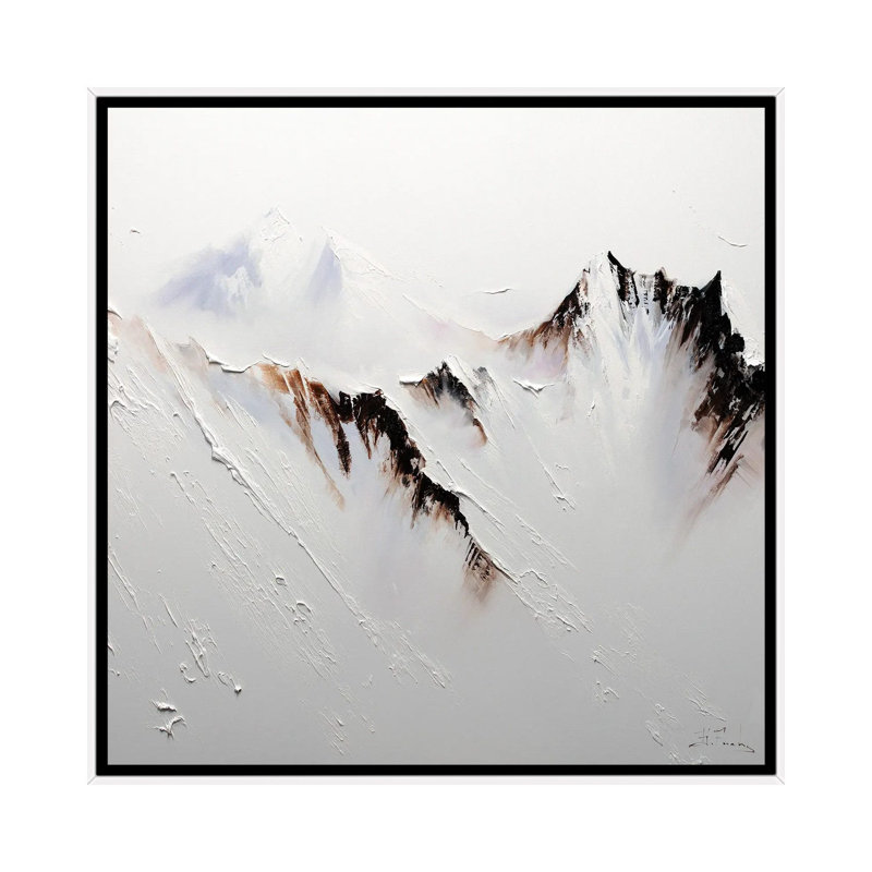 Crowned In Snow, White Floater Framed Canvas, 26" H x 26" W x 1.5" D