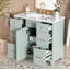 Meuble-lavabo vert 36 po avec lavabo en céramique, portes à fermeture douce, 2 tiroirs doubles et 2 tiroirs standards, tablette réglable