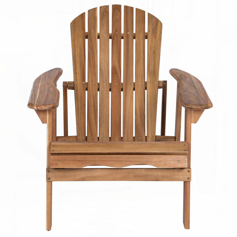 Acacia Wood Outdoor Adirondack Chair, Natural