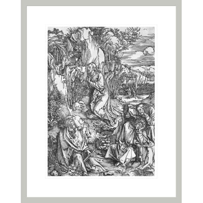 Jésus-Christ sur le mont des Oliviers (gravure sur bois) (photo en noir et blanc) par Albrecht Dürer