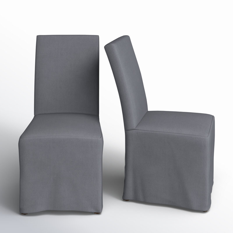 Sela 19.5'' H Cotton Upholstered Parsons Chair, Platinum Grey