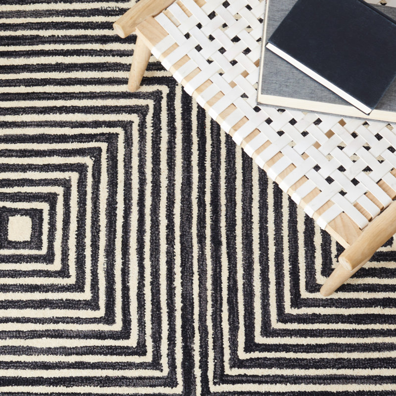 Swansea Wool Geometric Indoor Rug, Rectangle 5' x 8'