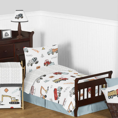 Construction Truck 5 Piece Toddler Bedding Set