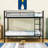 Heavy-Duty Twin Over Twin Metal Bunk Bed With Ladder-904494823