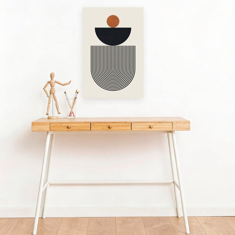 Reproduction d'art mural moderne abstrait moderne en terre cuite, 18" H x 12" W