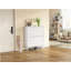 Storage Cabinet, Narrow Shoe Cabinet With Solid Wood Legs And Anti-Tip Kit For Small Spaces