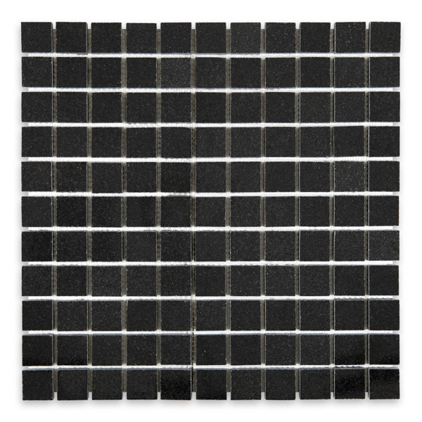 Absolute Black Polished Granite Square Mosaic