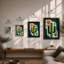 Geometric Cactus Mid-Century - Framed Print-1784477645-1784477647