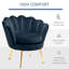 Fauteuil demi-tonneau en velours 32,5 po Mandloi-1072885162