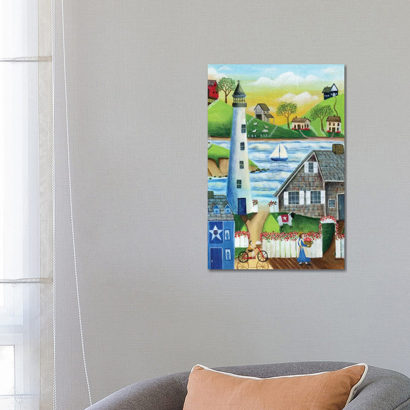 By The Sea by Cheryl Bartley - Wrapped Canvas Painting