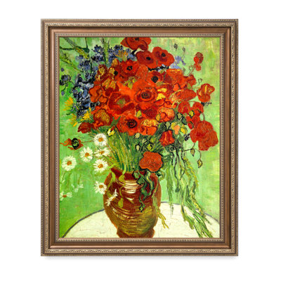 Coquelicots et marguerites rouges
