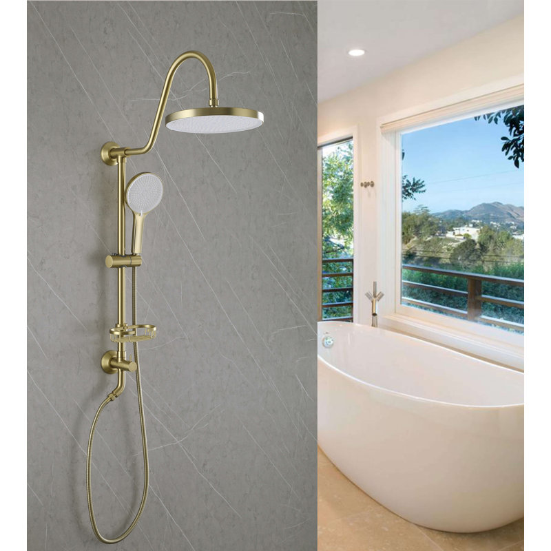 Dual Shower Head 1.8 GPM GPM, Gold
