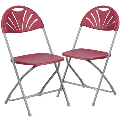 650 lb. Capacity Plastic Fan Back Folding Chair