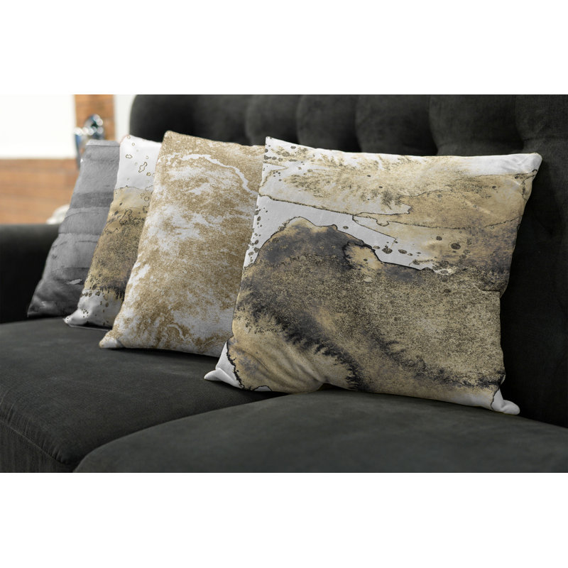 Housse de coussin Moncalieri, 12 po x 12 po, Gris/beige