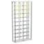 Kimika 2-Door Tempered Glass 18-Bottle Wine Tower Bar Cabinet Chrome and White