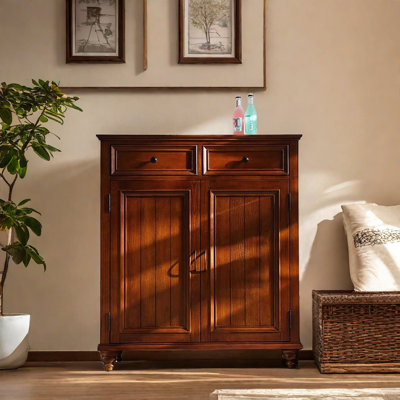 Armoire à chaussures en bois massif American