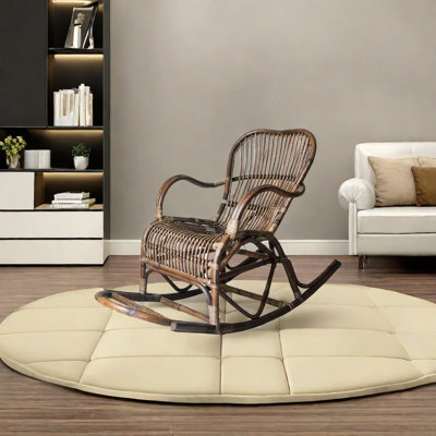 Hand-woven natural agate rattan rocking chair Rocking Chair