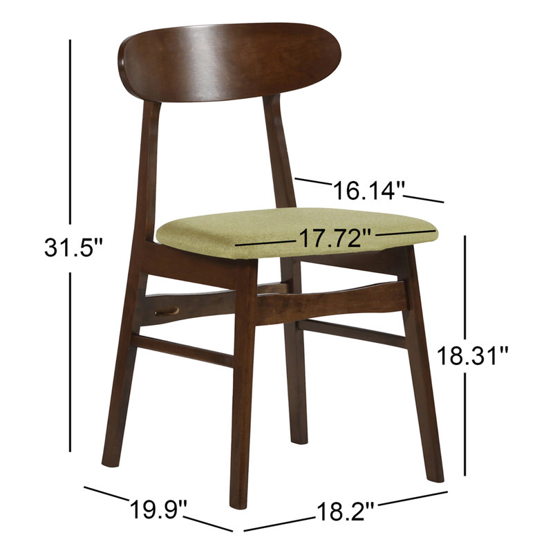Caveney 18.31'' H Upholstered Side Chair, Green