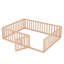 Structure de lit en bois avec clôture et porte, conception élégante pour la sécurité et la polyvalence dans n'importe quelle chambre à coucher-1183398245-1183398248