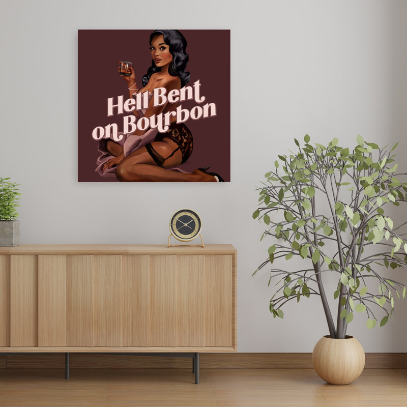 «Hell Bent Classic», art mural rétro élégant, 32" H x 32" W