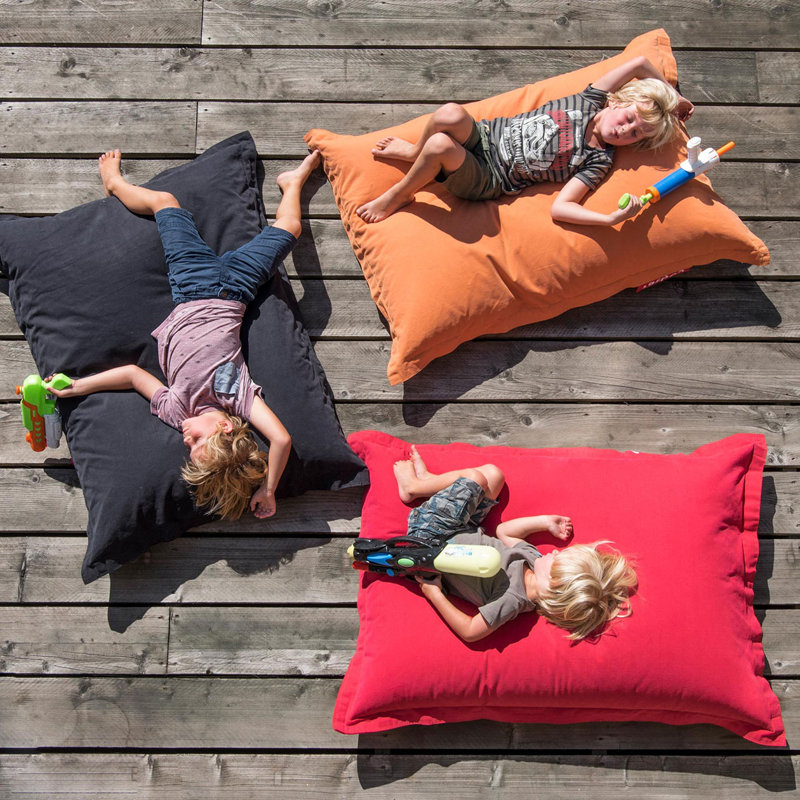 Junior Stonewashed Bean Bag, Red 