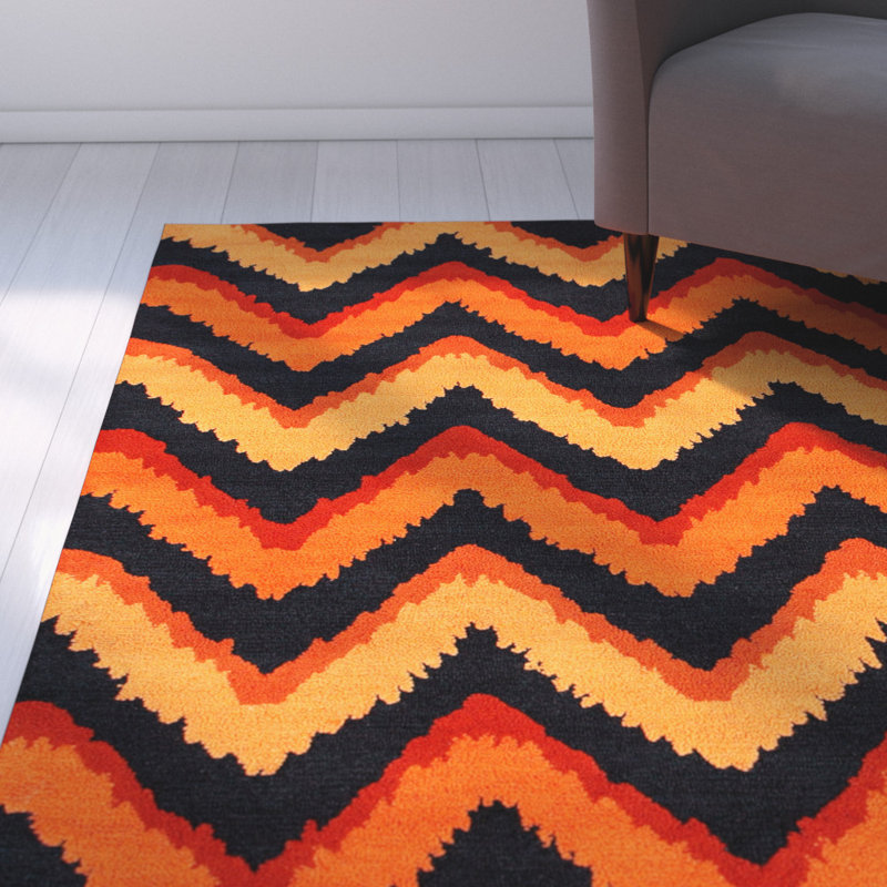 Tapis Chic Chevron Felecia Orange, 7'6" x 9'6"